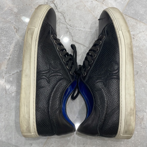 Billionaire Couture Men's Black Calf Leather Laced-up Sneakers - EU 43 - Picture 10 of 11